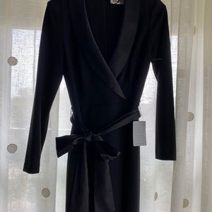 Tuxedo long evening dress